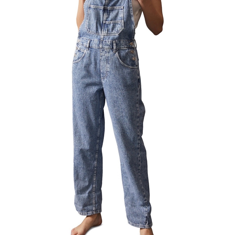 FP Movement by Free People Blue Denim Overalls